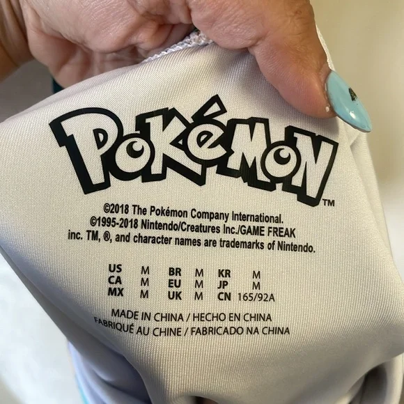 Colorful Pokemon One-Piece Swimsuit Bodysuit Medium - Picture 9 of 9